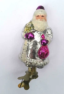 Década de 1940 URSS Año Nuevo ruso y Navidad Juguete de cristal SANTA CLAUS Ded MOROZ - Imagen 1 de 2