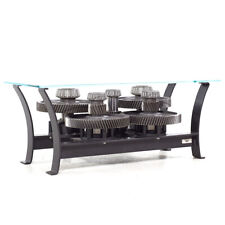 Gear Box with Glass Top Coffee Table
