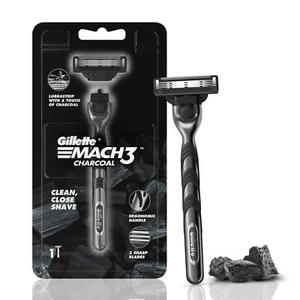 1 afeitadora de afeitar al carbón Gillette Mach3 para hombre mejorada Lubrastrip afeitado limpio - Imagen 1 de 3
