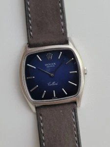 1976 ROLEX CELLINI Vintage Blue Fume Tropical Dial , Ref. 3805 - 18K White - Picture 1 of 5