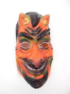 1J Ben Cooper TEUFEL Halloween Maske Monster Vintage - Bild 1 von 5