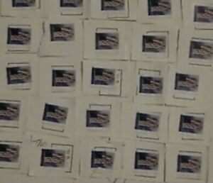50 Forever Stamps USA Flag Uncancelled Used on Paper-