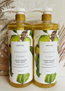 2er-Pack Revital ~ Sheabutter & Kollagen pflegendes Duschgel je 33,8 flüssige Unzen - Bild 1 von 2