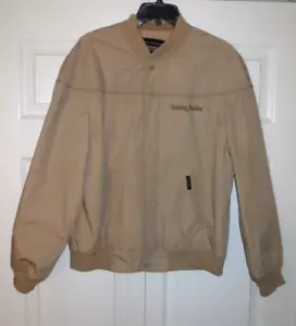 SANTA ANITA RACETRACK TAN WINDBREAKER JACKET by CURRENT SEEN - SIZE M - Picture 1 of 5