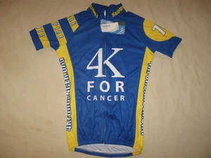 Threshold Cycling Jersey New W/Tags Small Adult 4K For Cancer Race Fit Bikewear - Picture 1 of 4