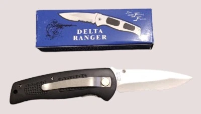 NAVAJA DE BOLSILLO VINTAGE ESCARCHA CUBIERTOS HALCÓN VOLADOR DELTA RANGER No. 15-387B Foto 1 de 4