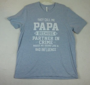 T-Shirt Bella + Canvas Herren Größe 2X Blau They Call Me Papa Kurzarm - Bild 1 von 7