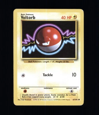 VOLTORB 67/102 POKEMON NINTENDO TCG BASE SET - Image 1 of 2