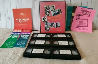 Vintage Box Set of 6 VHS Tapes RESPONSIBLE KIDS IN SCHOOL & HOME 1994 AGS Media  - Image 1 of 4