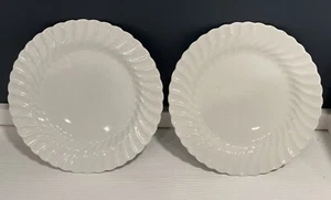 JOHNSON BROS. REGENCY SNOW WHITE DINNER PLATES 12" MADE IN ENGLAND Set of 2 - Picture 1 of 17