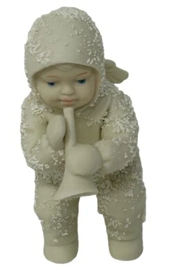 Dept 56 Snowbaby Navidad Bebé de pie con cuerno sin caja original de colección Foto 1 de 4