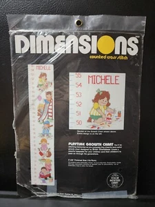 Dimensions Cross Stitch Instruction 3682 "Playtime Growth Chart" 6" x 30" - Picture 1 of 8