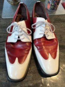 Georgio Brutini Leder rot/weiß Halbschuh Herren Größe 12 - Bild 1 von 6