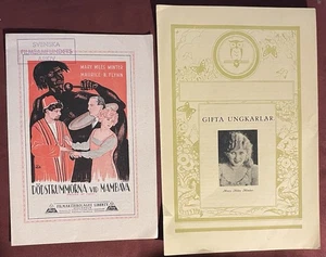 2 Vintage Mary Miles Minter Silent Film Swedish Heralds - Picture 1 of 7