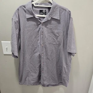 Vintage Y2K Point Zero Button Up Shirt Men's XXL Short Sleeve Striped Skater - Picture 1 of 3