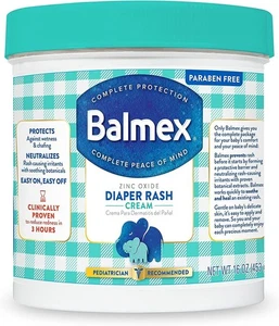 Crema de protección completa para dermatitis del pañal Balmex 16 oz tina envío rápido - Imagen 1 de 4
