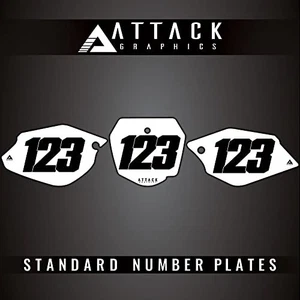 Attack Graphics Number Plate Backgrounds For Kawasaki KLX125 2004 - Picture 1 of 1