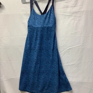 Vestido Patagonia Morning Glory para mujer XS azul halter torcido espalda tenis sin forro - Imagen 1 de 6