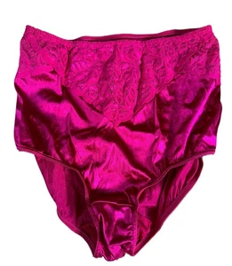 VTG Vanity Fair SECOND SKIN Satin Panties Liquid Shine  PIN-UP Pink Sz 7 Large - Picture 1 of 5