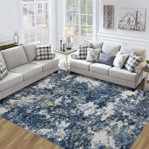 Area Rug Living Room Rugs: 5x7 Washable Rug with Anti-Slip Backing Non-Sheddi... - Picture 1 of 7
