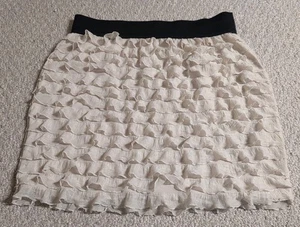 L8ter Womens Medium Black & Beige Polyester Blend Skirt 24 - Picture 1 of 4