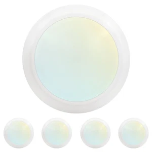 Luxrite 6 Inch LED Disk Lights 5CCT 2700K-5000K 1000LM Damp Rated 4-Pack - Picture 1 of 7