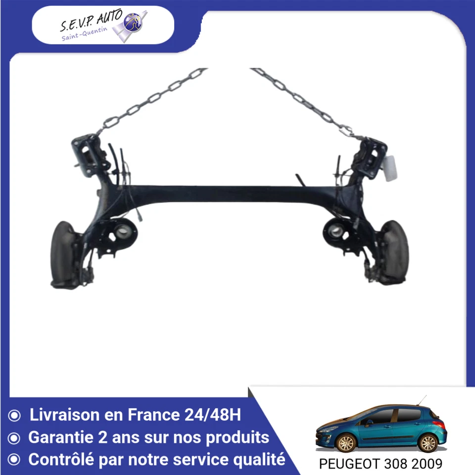 🇫🇷 TRAIN ARRIERE PEUGEOT 308 2007- ➤5148R2 ♻️ - Photo 1/2