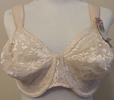 NWT Vtg Playtex Secrets #4421 Embroidered Lace Shaping Bra 38 D - Image 1 of 4