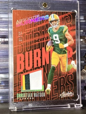 2023 Absolute Burners Christian Watson 3-color patch #22/49 PACKERS WR - Image 1 of 4