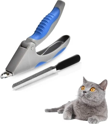 NEW Cat Dog Nail Clippers and Trimmer, Pet Nail File - Blue - Image 1 of 4