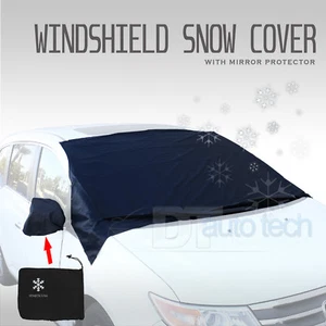 Auto Windshield+Mirror Snow Sun Cover Tarp Ice Scraper Frost Removal Truck SUV - Bild 1 von 8