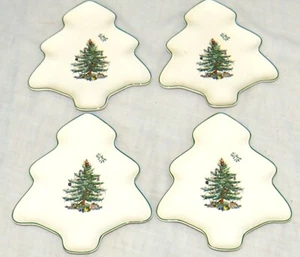 Árbol de Navidad Spode CUATRO platos en forma de árbol de 7,1/4 pulgadas S3324 - Imagen 1 de 3