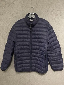 32 Degrees Heat Jacket Mens Size Medium Puffer Down Blue Full Zip Adult Nylon - Picture 1 of 5