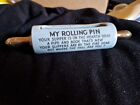 Vintage Kitchenalia Ornament 1950/60s Ceramic Rolling pin With Funny Verse Poem