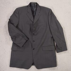 VINTAGE Gianni Manzoni Blazer Black Wool Sport Coat Jacket Made in Italy 42R