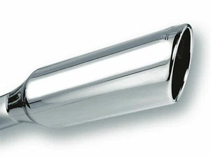Borla 2.25" Inlet- 4" Outlet Single Round Rolled Angle-Cut Tip #20245 - Picture 1 of 2