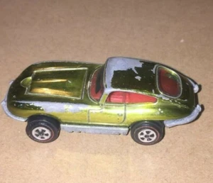 VINTAGE JOHNNY LIGHTNING RED LINE JAGUAR XKE GREEN / RED INTERIOR - Picture 1 of 6