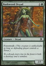 Magic the Gathering MTG Rushwood Dryad (294) Tenth Edition   LP