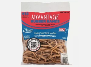 Advantage Rubber Bands 2oz Bag Size #32 Crepe 3" X 1/8" School Office Home USA - Picture 1 of 1