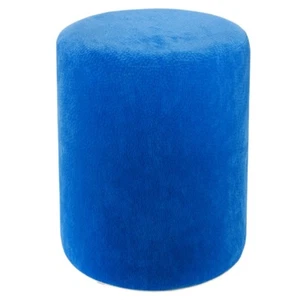 Sitzhocker Hocker Mikrofaser blau stylish hochwertig Ø 34 cm x 44 cm KAIKOON - Bild 1 von 1