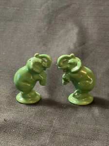 Antique 1930’s Green Elephant Salt & Pepper Shaker Set Japan - Picture 1 of 8