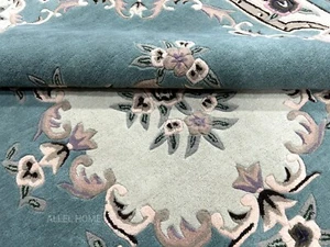 Hand Tufted Aubusson Design Rug Banded Wool Carpet area rug 8x10 9x12 6x9 5x8 - Picture 1 of 10