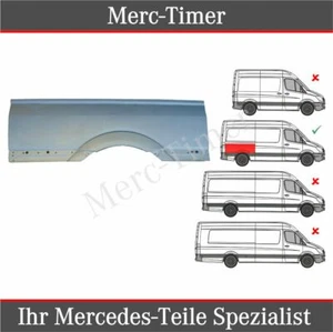 Guardabarros trasero lateral chapa de reparación para Mercedes Sprinter 2006-2018 derecho - Imagen 1 de 5