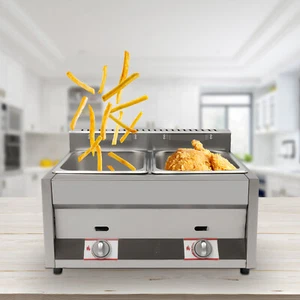 12L Gewerbliche Arbeitsplatte Gas Friteuse Fritteuse Propan Edelstahl - Bild 1 von 7