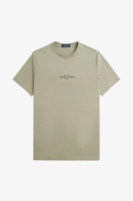 Fred Perry Camiseta Logo Central M4580 Hombre U54-Gris Cálido Nuevo SS24 - Imagen 1 de 2