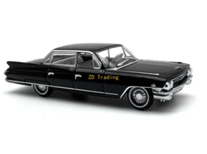ED 1:87 Black 1961 Muscle Classic Sedan Sports Model Diecast Collect Car - Picture 1 of 6