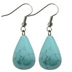 4P Droplet Shaped Natural Synthetic Turquoise Earrings for Women's Accessories