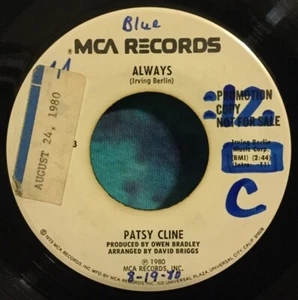 Patsy Cline 45 Always / I’ll Sail My Ship Alone PROMO Rare MCA - Picture 1 of 4