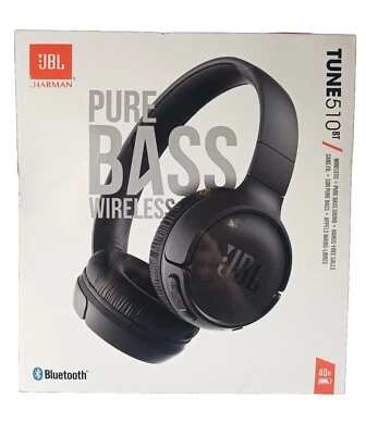 JBL TUNE 510BT Wireless Bluetooth On-Ear Headphones with Pure Bass Sound (Black) - Изображение 1 из 4