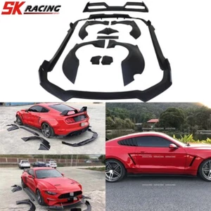 Kit de carrocería ancha para Ford Mustang GT 2015-23 cubierta de arco de rueda faldones laterales labios delanteros - Imagen 1 de 27